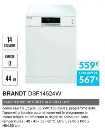 Copra Brandt DSF14524W offre