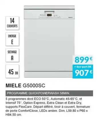 Copra Miele G5000SC offre