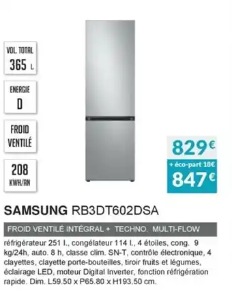 Copra Samsung RB3DT60DSA offre