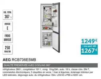 Copra AEG RCB736E5MB offre
