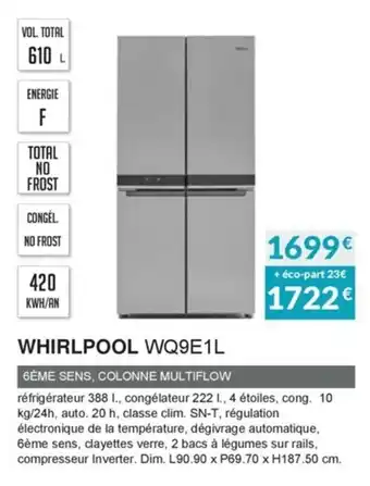 Copra Whirlpool WQ9E1L offre