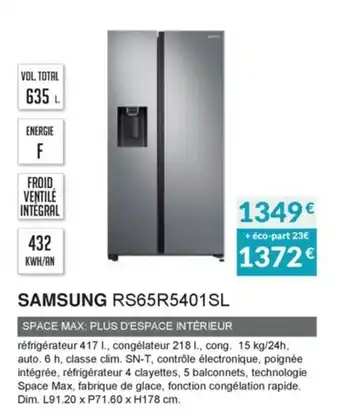 Copra Samsung RS65R5401SL offre