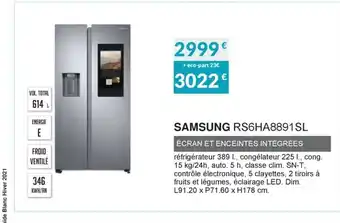 Copra Samsung RS6HA8891SL offre