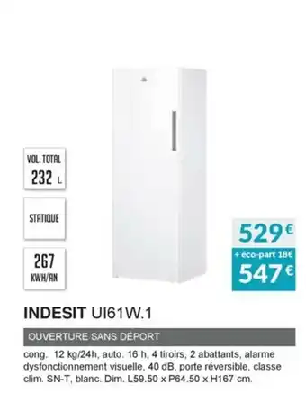 Copra Indesit UI61W.1 offre