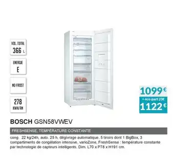 Copra Bosch GSN58VWEV offre