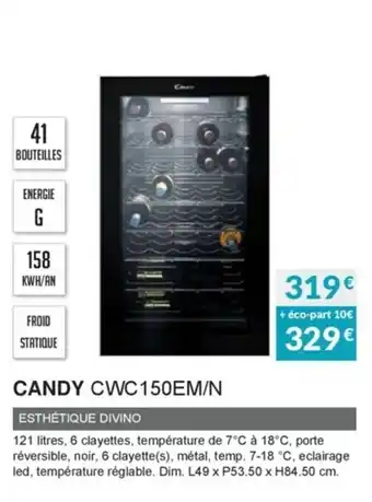 Copra Candy CWC150EM/N offre