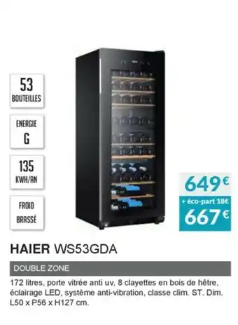 Copra Haier WS53GDA offre