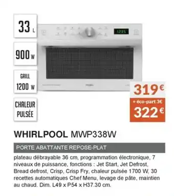 Copra Whirlpool MWP338W offre