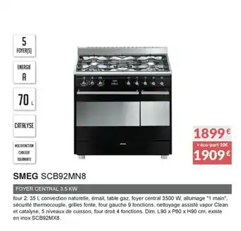 Copra Smeg SCB92MNB offre