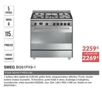 Copra Smeg BG91X9-1 offre