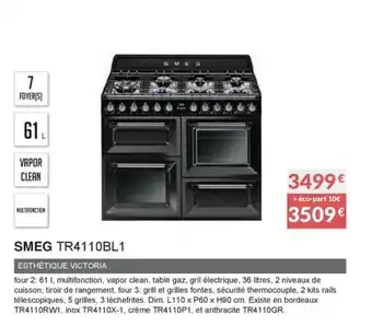 Copra Smeg TR4110BL1 offre