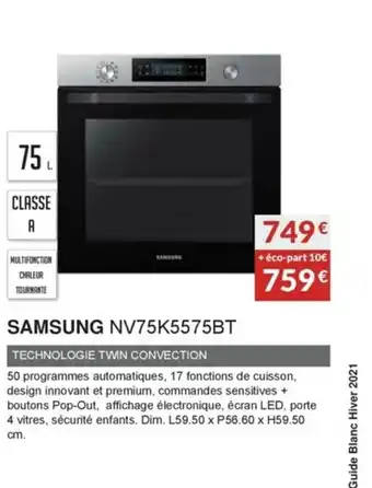 Copra Samsung NV75K5575BT offre
