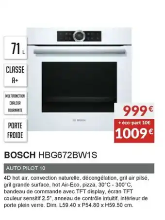 Copra Bosch HBG672BW1S offre