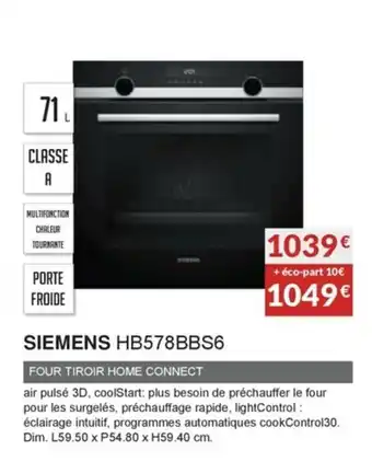 Copra Siemens HB578BBS6 offre