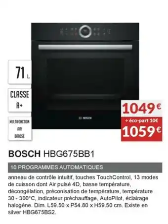Copra Bosch HBG675BB1 offre