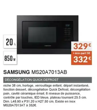 Copra Samsung MS20A70013AB offre