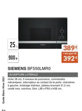 Copra Siemens BF550LMR0 offre