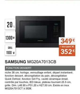 Copra Samsung MG20A7013CB offre