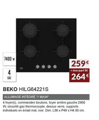Copra Beko HILG64221S offre