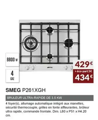 Copra Smeg P261XGH offre