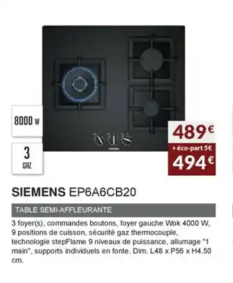 Copra Siemens EP6A6CB20 offre