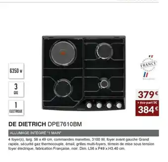 Copra De Dietrich DPE7610BM offre
