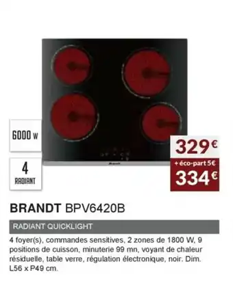 Copra Brandt BPV6420B offre