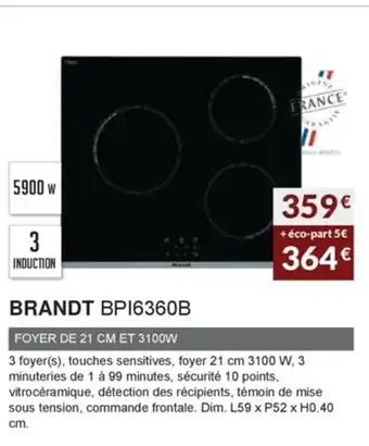 Copra Brandt BPI6360B offre