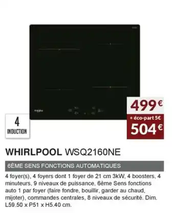 Copra Whirlpool WSQ2160NE offre
