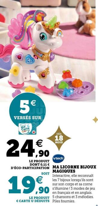 Super U Vtech ma licorne bijoux magiques offre