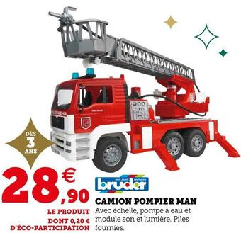 Super U Bruder camion pompier man offre
