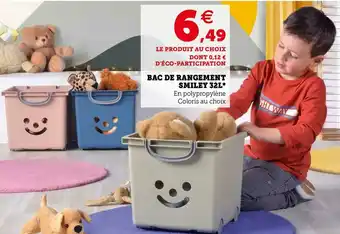Hyper U Bac de rangement smiley 32l offre