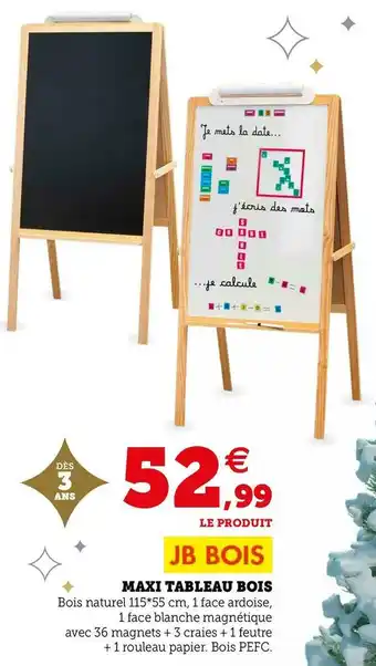Hyper U Maxi tableau bois offre