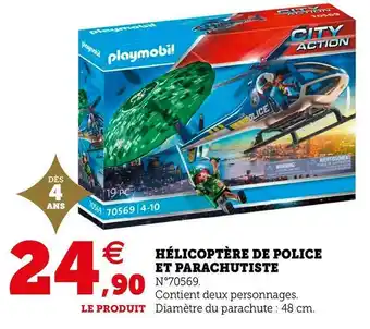 Hyper U Hélicoptère de police et parachutiste offre