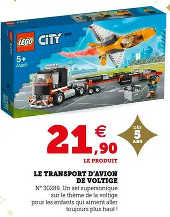 Hyper U Lego le transport d’avion de voltige offre
