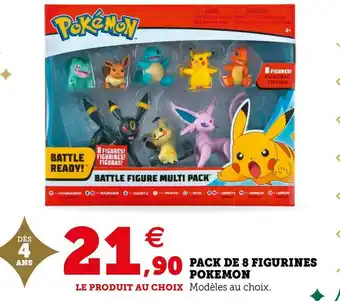 Hyper U Pack de 8 figurines pokemon offre