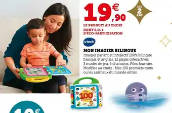 Hyper U Vtech mon imagier bilingue offre