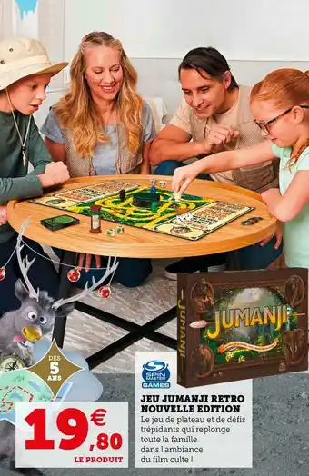 Hyper U Spin master jeu jumanji retro nouvelle edition offre