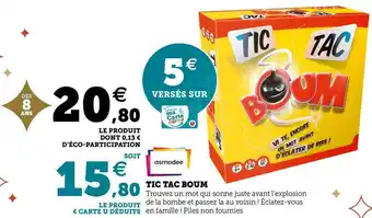 Hyper U Asmodee tic tac boum offre