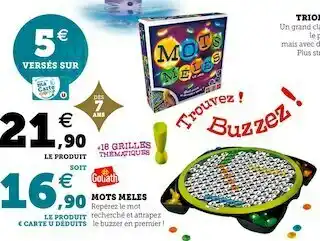 Hyper U Goliath mots meles offre