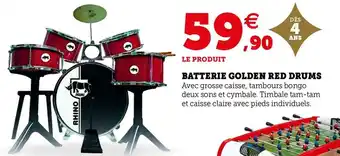 Hyper U Batterie golden red drums offre