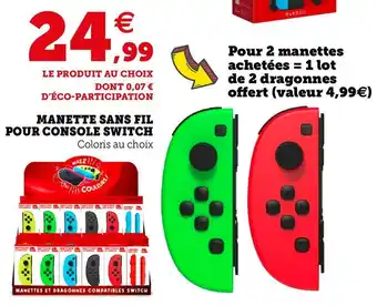 Hyper U Manette sans fil pour console switch offre
