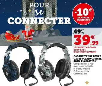 Hyper U Sony casque trust forze gxt488 camo officiel sony playsation offre