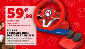 Volant  + pedalier hori mario kart switch