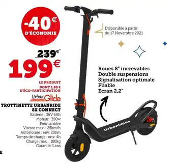 Hyper U Trottinette urbanride 8x connect offre