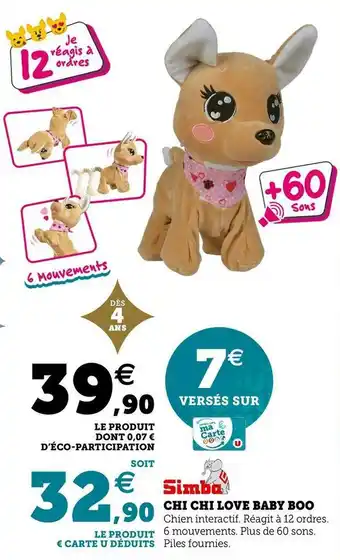 Super U Simba chi chi love baby boo offre