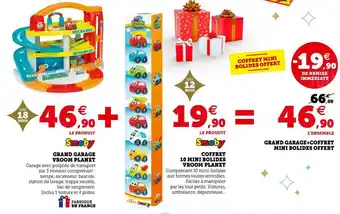 Super U Grand garage+coffret mini bolides offert offre