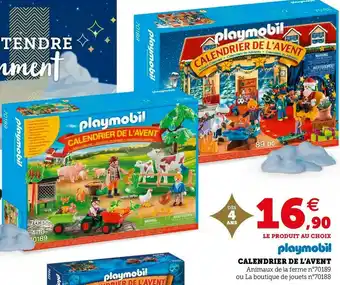 Super U Playmobil calendrier de l’avent offre