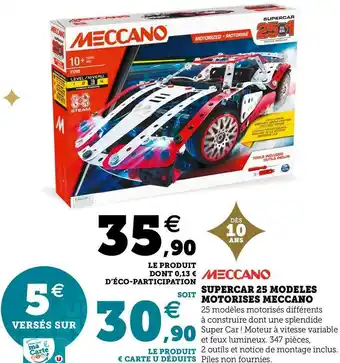 Meccano supercar 25 modeles motorises