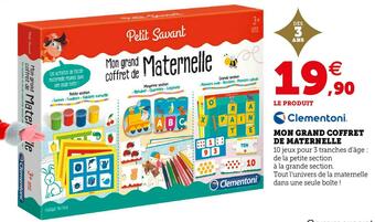 Super U Clementoni mon grand coffret de maternelle offre